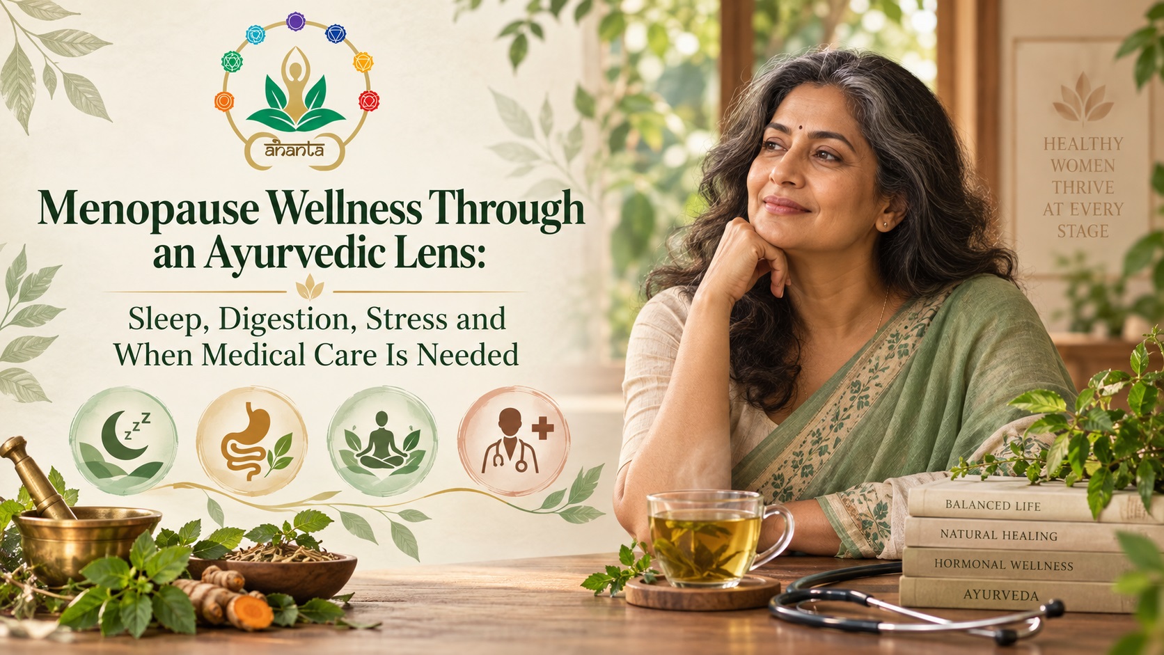 Menopause Wellness Through an Ayurvedic Lens: Sleep, Digestion, Stress and When Medical Care Is Needed