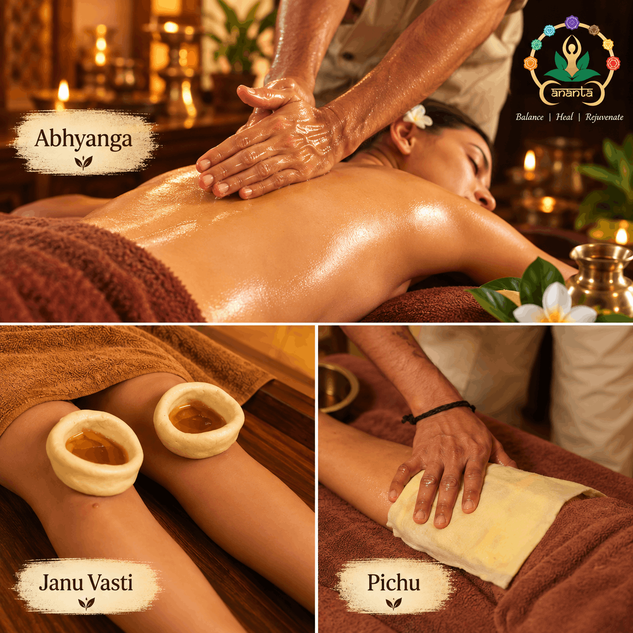 Ayurvedic Abhyanga with Jaanu Vasti and Pichu package experience
