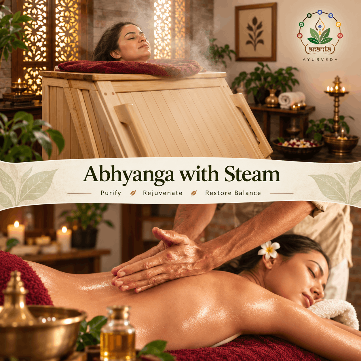 Abhyanga with steam Ayurvedic body massage experience