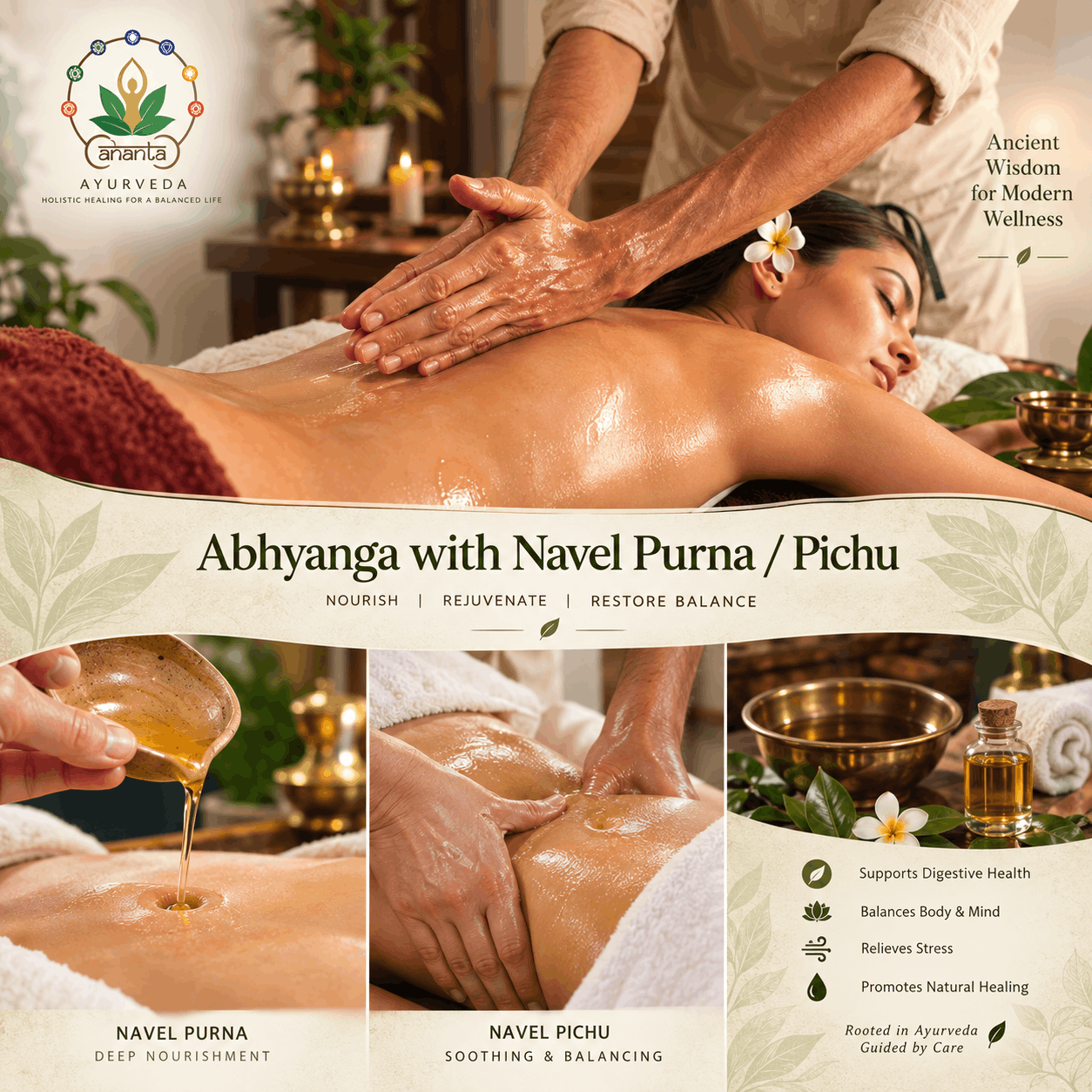 Ayurvedic Abhyanga with Naval Purna and Pichu package experience