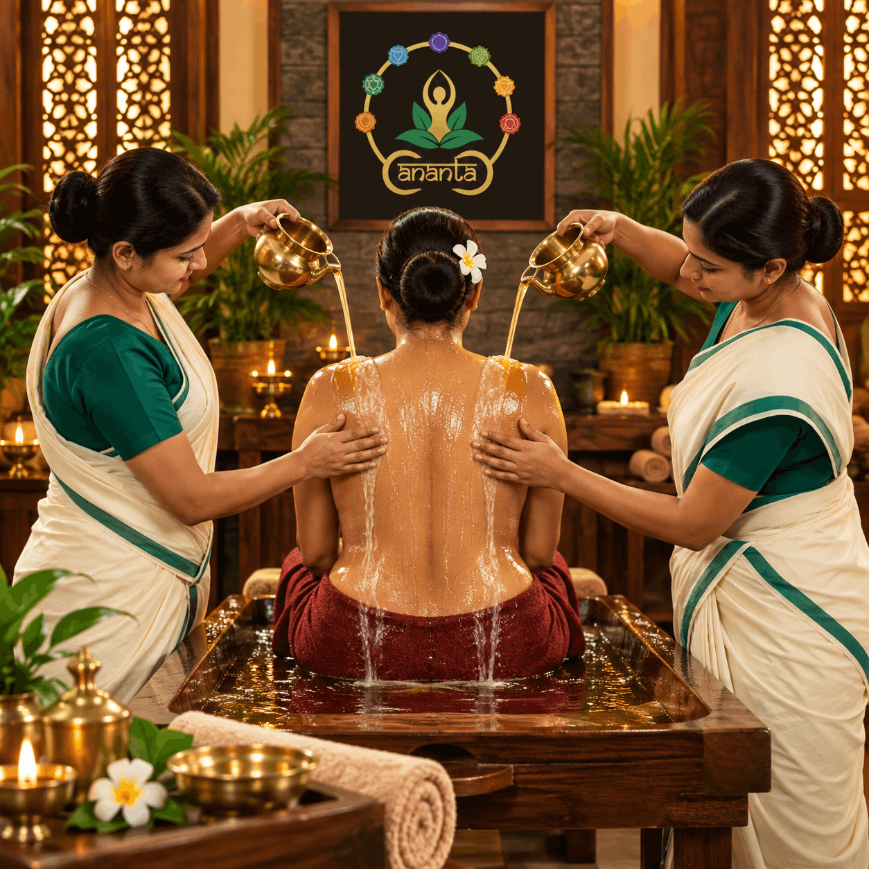 Sarwangadhara Ayurvedic full-body oil streaming ritual
