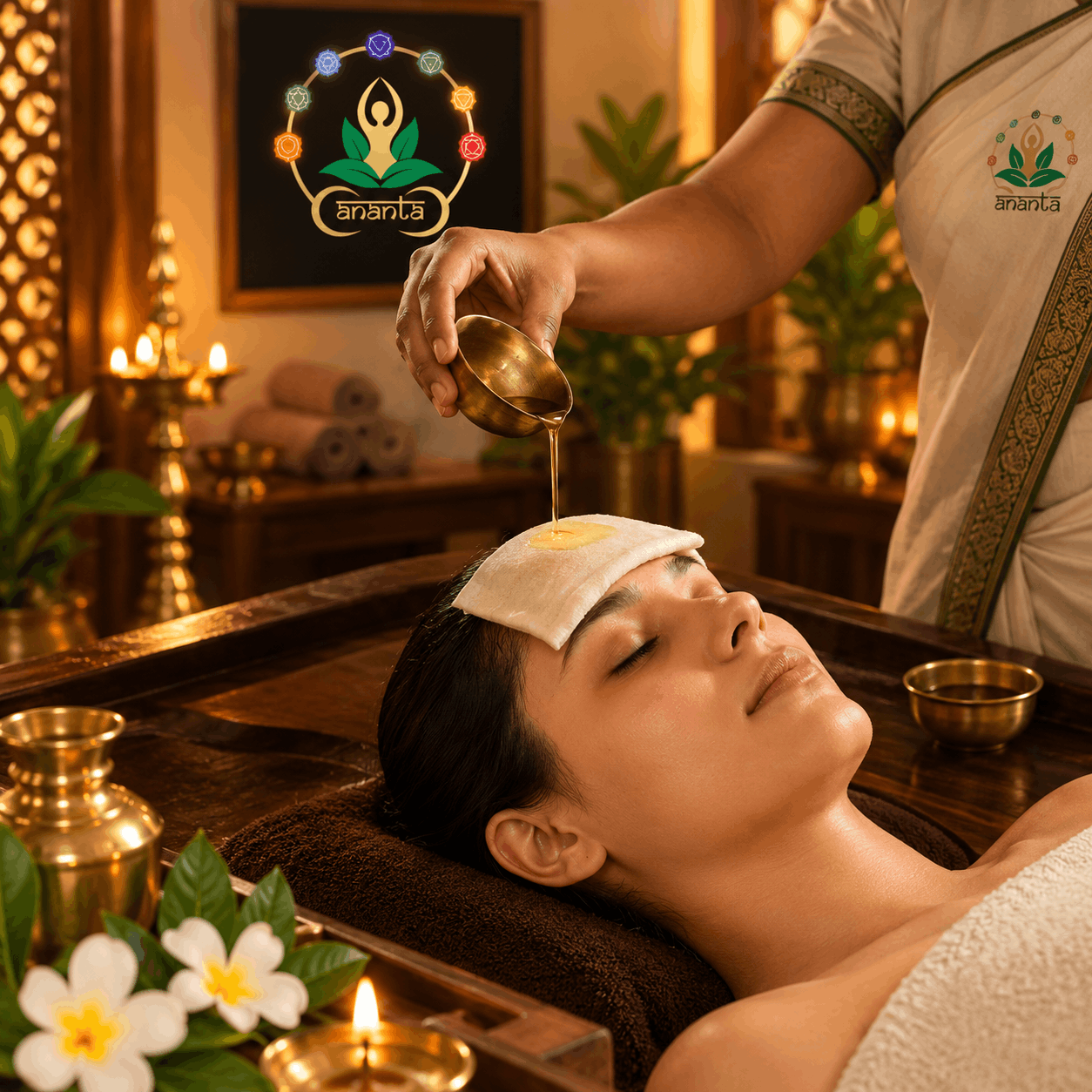 Pichu traditional Ayurvedic warm oil compress ritual