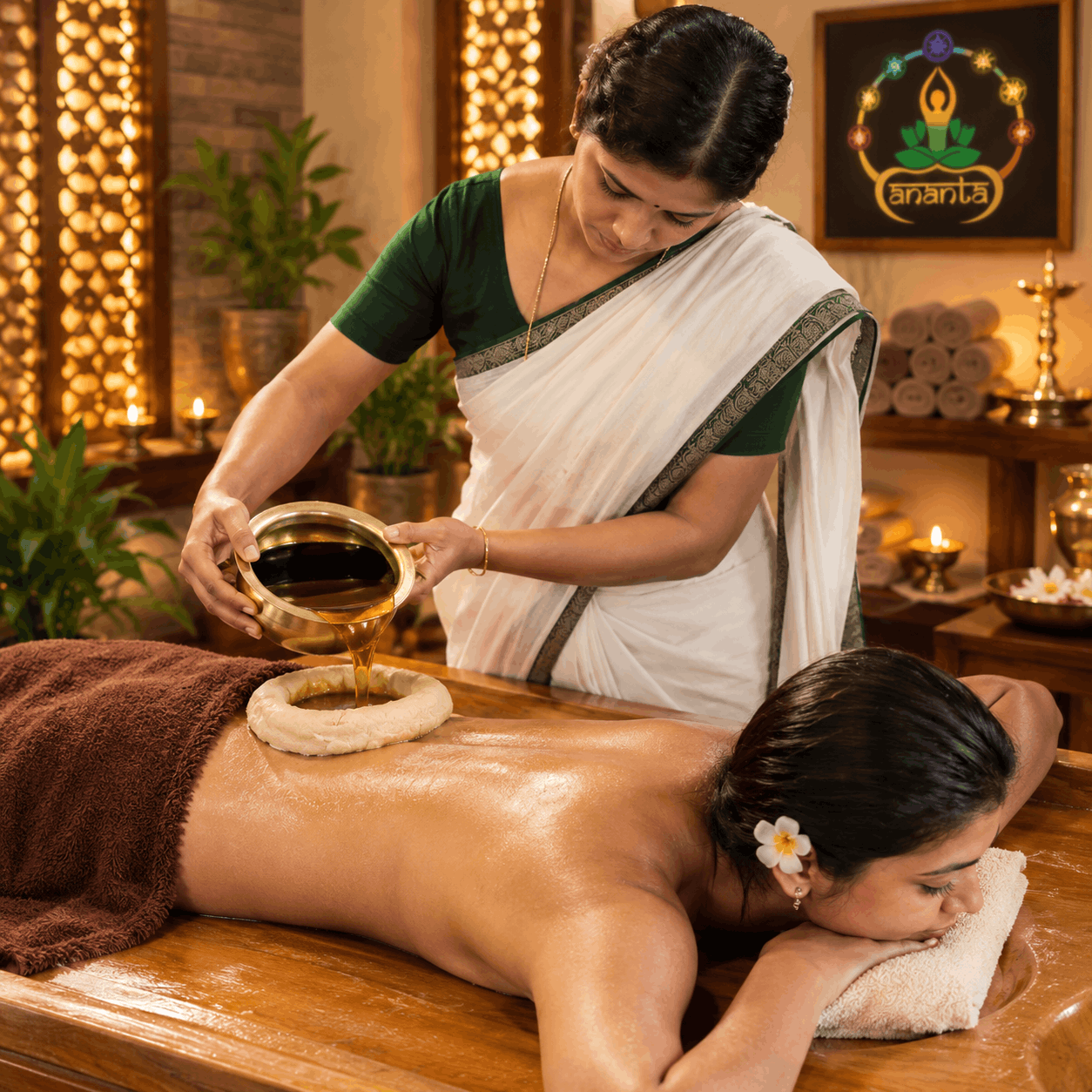 Kati Vasti traditional Ayurvedic lower back warm oil ritual
