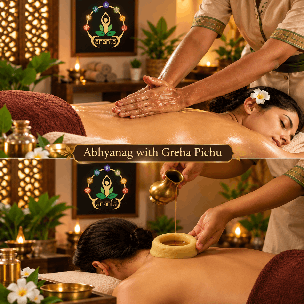 Abhyanga with Greha Pichu Ayurvedic body ritual